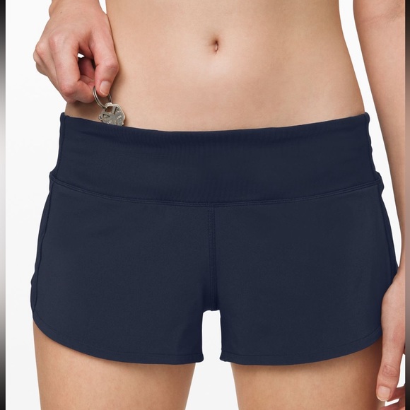 lululemon athletica Pants - Lululemon Speed Up Low-rise Lined Short 2.5”- Size 2, Navy